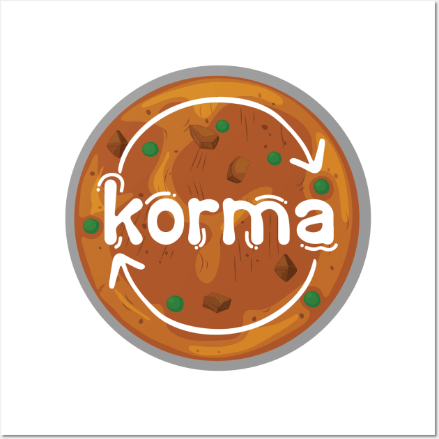 Instant Korma or Instant Karma Funny India Pakistan Food design Wall Art by alltheprints